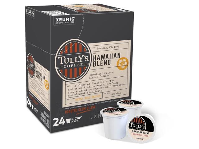 Tully's Coffee Tropical Fruity Hawaiian Blend Extra Bold Coffee, Keurig Single-Serve K-Cup Pods, Medium Roast Coffee, 24 Count/Box