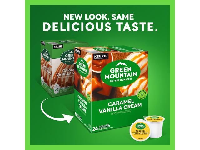 Green Mountain Coffee Roasters Caramel Vanilla Cream Coffee, Keurig Single-Serve K-Cup pods, Light Roast Coffee, 96 Count/Carton