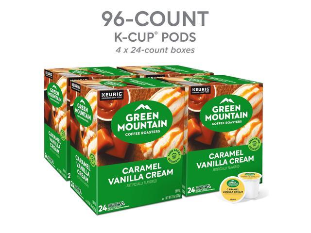Green Mountain Coffee Roasters Caramel Vanilla Cream Coffee, Keurig Single-Serve K-Cup pods, Light Roast Coffee, 96 Count/Carton