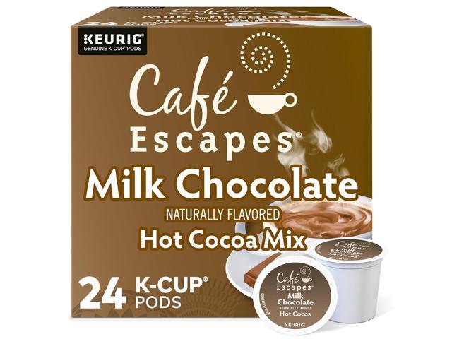 Café Escapes Milk Chocolate Hot Cocoa, Keurig Single-Serve K-Cup Pods, Hot Chocolate, 24 Count/Box