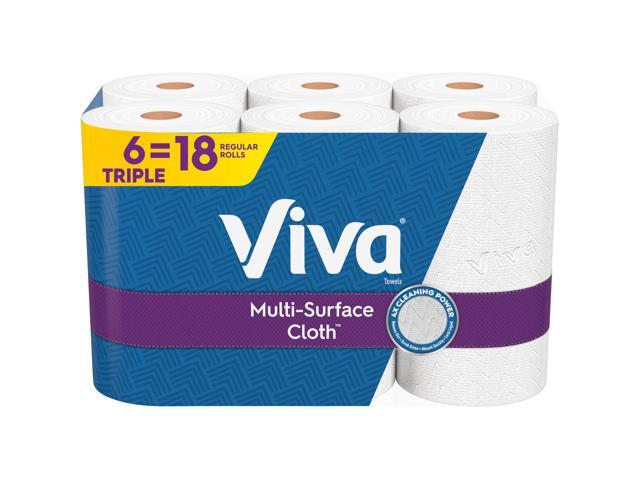 Viva Multi-Surface Choose-A-Sheet Paper Towels 2-Ply - 165 Sheets/Roll - 6 Triple Rolls/Pack 53663