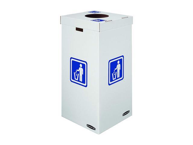 Fellowes Waste/Recycling Bins 50Gal 10/CT White 7320201
