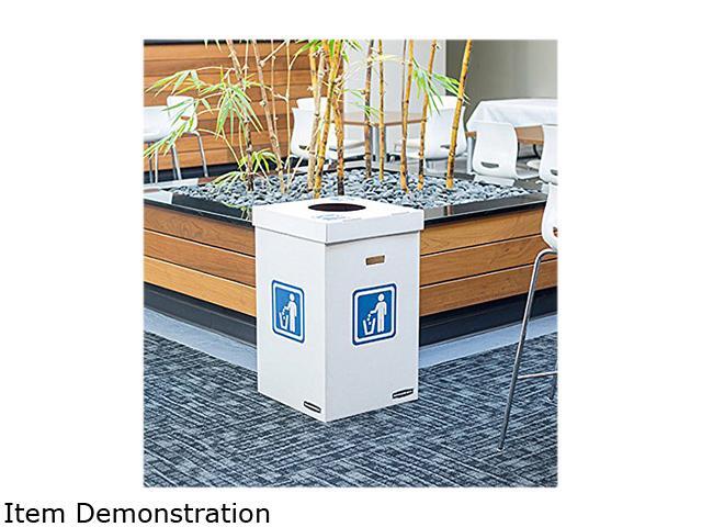 Fellowes Waste/Recycling Bins 50Gal 10/CT White 7320201