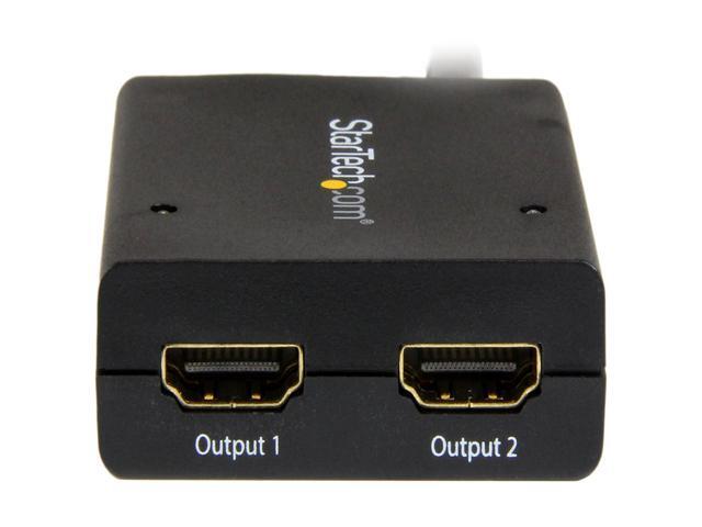 StarTech. com ST122HD4KU HDMI Splitter 1 In 2 Out - 4k 30Hz - 2 Port - Supports 3D video - Powered HDMI Splitter - HDMI Audio Splitter