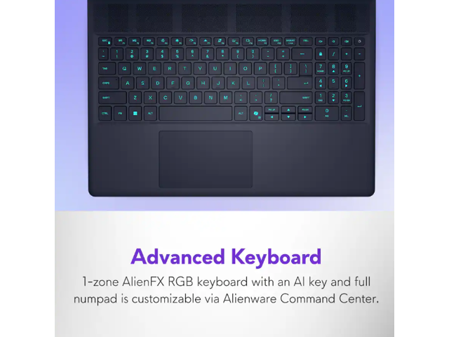 Alienware - 16X Aurora 16" 2.5K Gaming Laptop - Intel Core Ultra 9 275HX 2025 - 32GB Memory - NVIDIA GeForce RTX 5070 - 2TB Storage - Interstellar Indigo - image 12