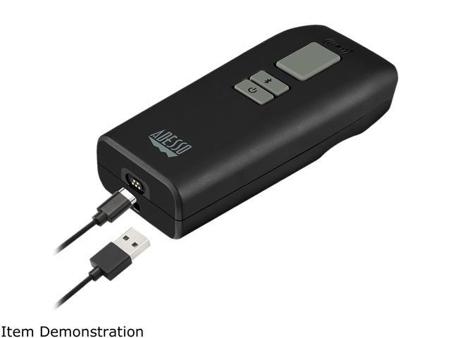 Adesso NuScan 3500CB Portable Pocket Size Bluetooth Long Range CCD Barcode Scanner w/ Detachable Magnetic Cable, IP66 Waterproof, Antimicrobial,...