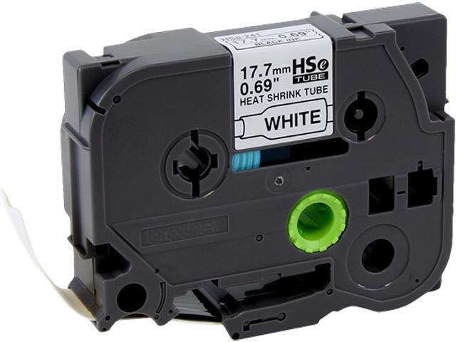 Brother HSE241 - Wire & Cable Label - 0.70' Width x 59.06' Length - Rectangle - Polyolefin - Thermal Transfer - Black, White