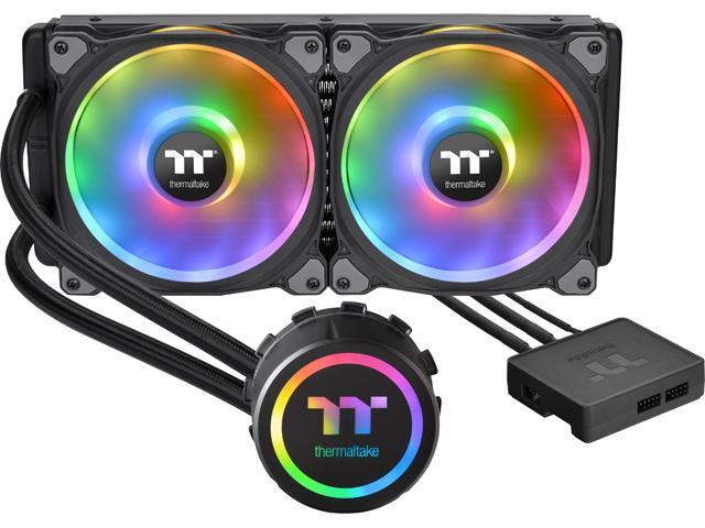 Thermaltake Floe DX 280 Dual Riing Duo 16.8 Million Colors RGB 36 LED LGA2066 AM4 Ready Intel/AMD Liquid Cooling All-in-One CPU Cooler...