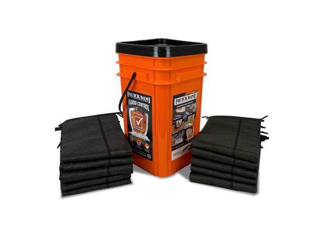Quick Dam QDGGFB-20 Outdoor Grab and Go Bucket Kit, (1) Bucket, (20) Flood Bags