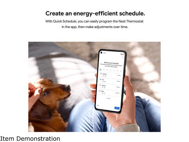 Google - Nest Smart Programmable Wifi Thermostat - Charcoal - image 2