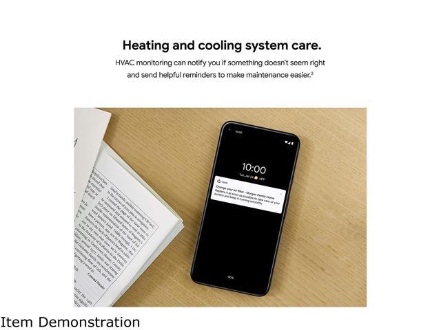Google - Nest Smart Programmable Wifi Thermostat - Charcoal - image 4