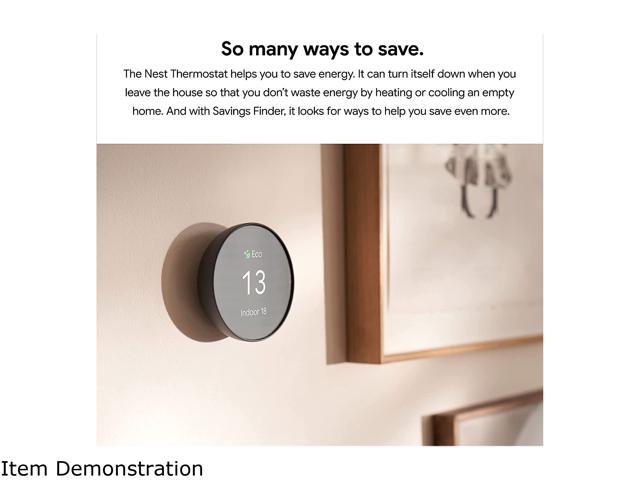 Google - Nest Smart Programmable Wifi Thermostat - Charcoal - image 5