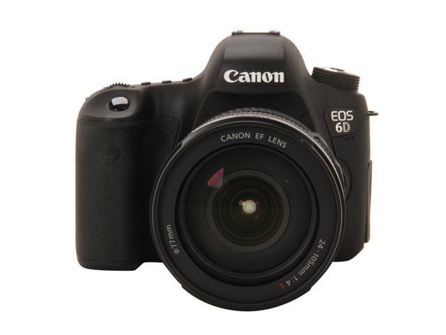 Canon EOS 6D 8035B009 Black Digital SLR Camera with EF 24-105mm f/4L IS USM Lens