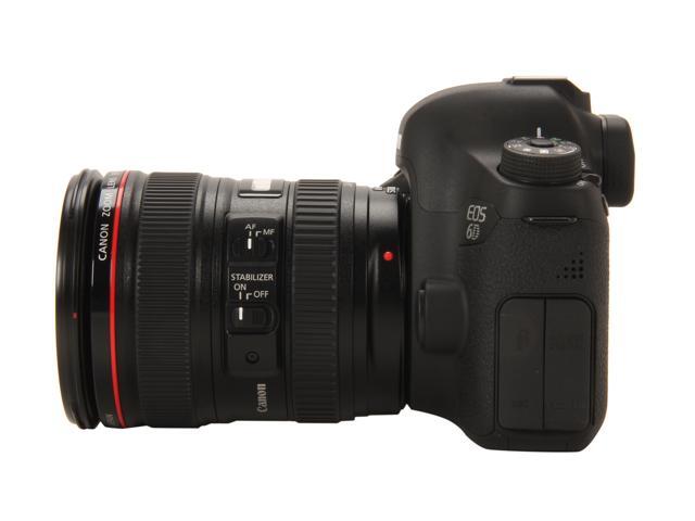 Canon EOS 6D 8035B009 Black Digital SLR Camera with EF 24-105mm f/4L IS USM Lens