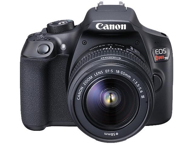 Canon EOS Rebel T6 DSLR Camera with 18 - 55 mm and 75 - 300 mm Lenses Kit