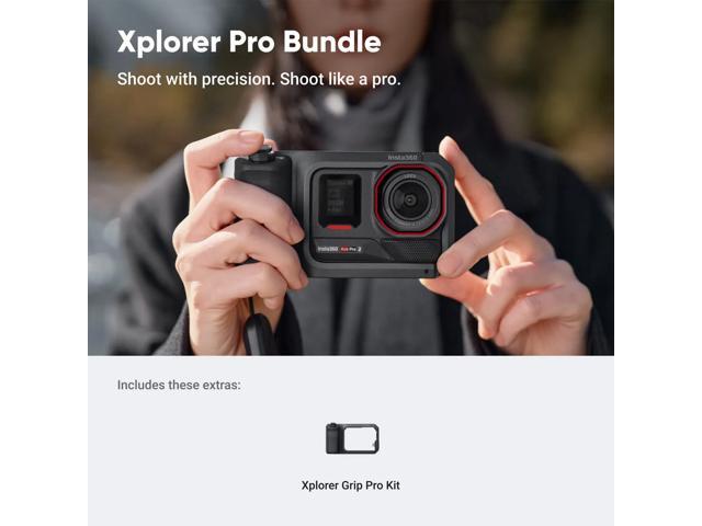 Insta360 Ace Pro 2, 8K AI-Powered Action Camera, Xplorer Pro Bundle w/ Dual Battery, Midnight Black