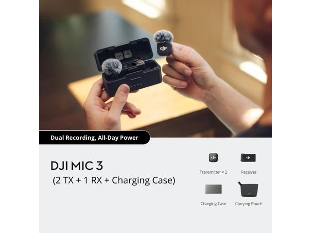 DJI - Mic 3 (2 TX + 1 RX + Charging Case) - Black - image 2