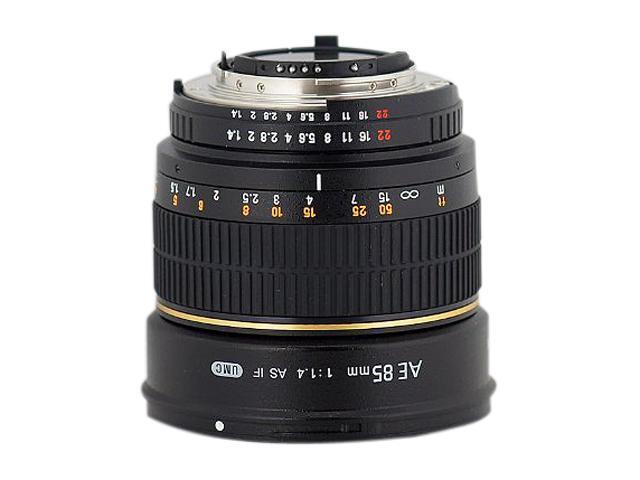 Rokinon 85MAFN SLR Lenses 85mm f/1.4 Aspherical Lens for Nikon DSLR Cameras w/Automatic Chip Black