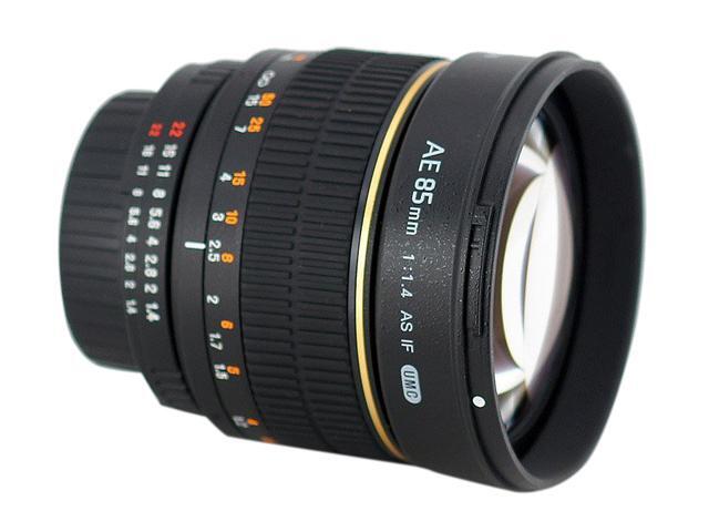Rokinon 85MAFN SLR Lenses 85mm f/1.4 Aspherical Lens for Nikon DSLR Cameras w/Automatic Chip Black