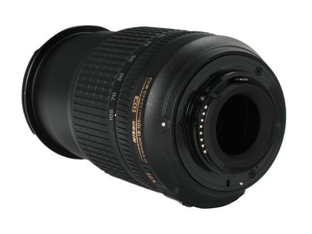 Nikon 2179 AF-S DX NIKKOR 18-105mm f/3.5-5.6G ED VR Lens - USA WARRANTY (WHITE BOX) Black