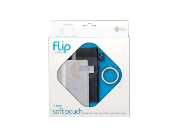 Flip video ASP2CP1 Black and Gray Soft Pouch - 2-Pack Contains