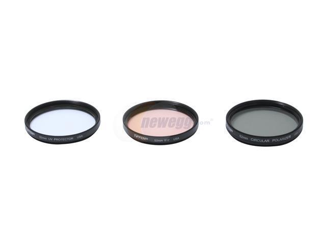 TIFFEN 52TPK1 52mm Filter Kit - UV Protector, 812 Color Warming Filter, Circular Polarizer