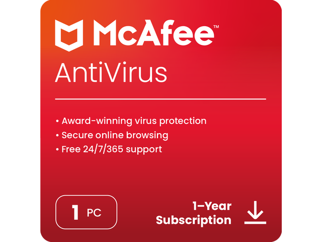 McAfee McAfee Antivirus 2023 - 1 PC / 1Year - Download