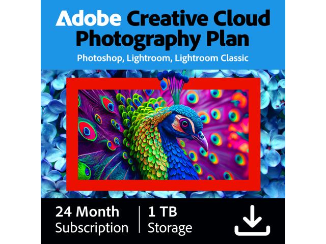 ADOBE Creative Cloud Photography plan with 1TB (24-Month Subscription) - Mac, Windows, iOS [Digital]
