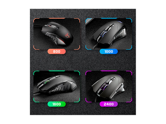 TROPRO Gaming Mouse Wired Breathing Light Ergonomic Game USB Computer Mice Multicolor Gamer Desktop Laptop PC Gaming Mouse, 6 Buttons for Windows...