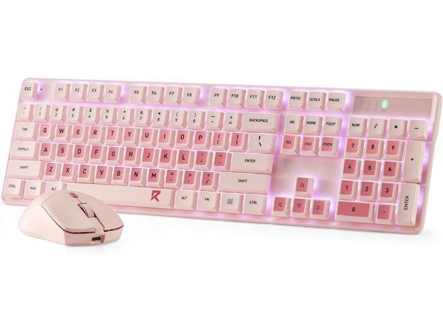 Redragon BS8531 Wireless 104-Key Low-Profile Keyboard, 4000 DPI Mouse Combo, 30% Slimmer Ultra-Thin Mechanical Switch for Faster Keystrokes,...