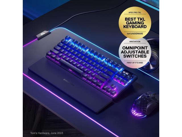 SteelSeries - Apex Pro TKL V2 Wireless Mechanical OmniPoint Adjustable HyperMagnetic Gaming Keyboard with Rapid Tap - Black - image 3