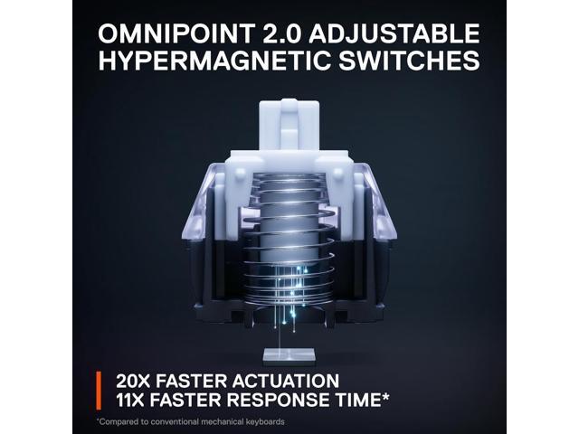 SteelSeries - Apex Pro TKL V2 Wireless Mechanical OmniPoint Adjustable HyperMagnetic Gaming Keyboard with Rapid Tap - Black - image 5