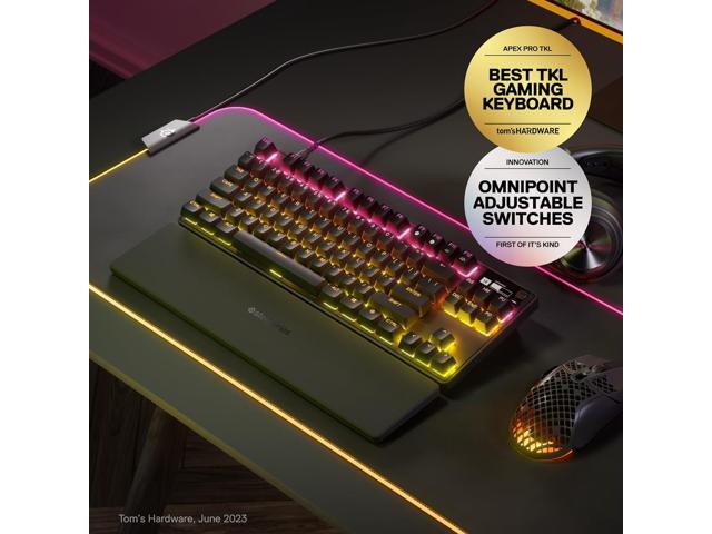 SteelSeries - Apex Pro TKL V2 Wired Mechanical OmniPoint Adjustable HyperMagnetic Gaming Keyboard with Rapid Tap - Black - image 3