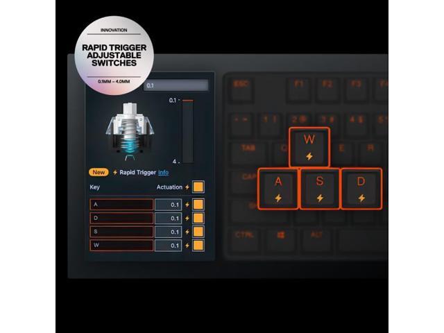 SteelSeries - Apex Pro TKL Gen 3 Wired Mechanical OmniPoint Adjustable HyperMagnetic Gaming Keyboard with Rapid Tap - White - image 7