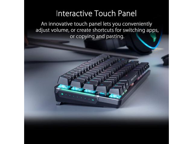 ASUS ROG Falchion NX 65% Wireless RGB Gaming Mechanical Keyboard ROG NX Brown Tactile Switches, PBT Doubleshot Keycaps, Wired / 2.4G Hz, Touch...