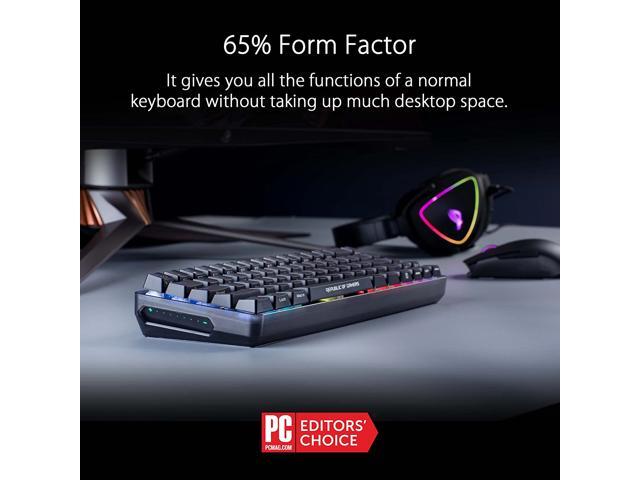 ASUS ROG Falchion NX 65% Wireless RGB Gaming Mechanical Keyboard ROG NX Brown Tactile Switches, PBT Doubleshot Keycaps, Wired / 2.4G Hz, Touch...
