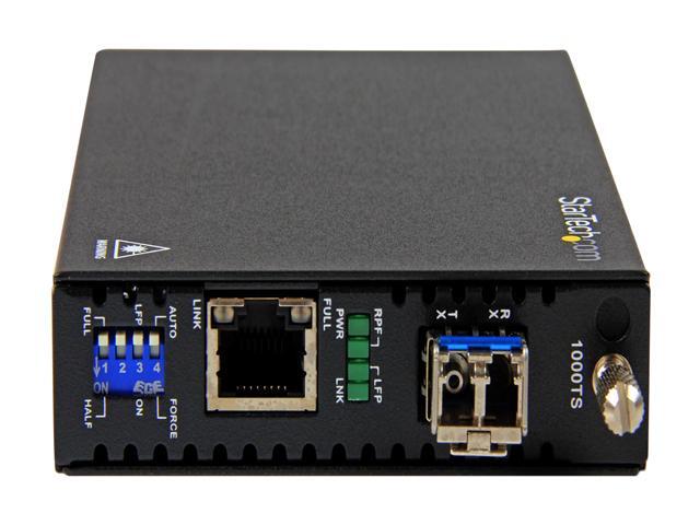 StarTech. com Gigabit Ethernet Copper-to-Fiber Media Converter - SM LC - 20 km - Ethernet Media Converter - GbE Converter