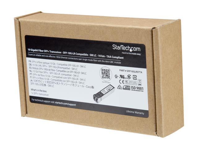 StarTech. com Cisco SFP-10G-LR-S Comp. SFP+ Module, 10GE Gigabit Ethernet SFP+ 10GbE Single Mode Fiber SMF Optic Transceiver