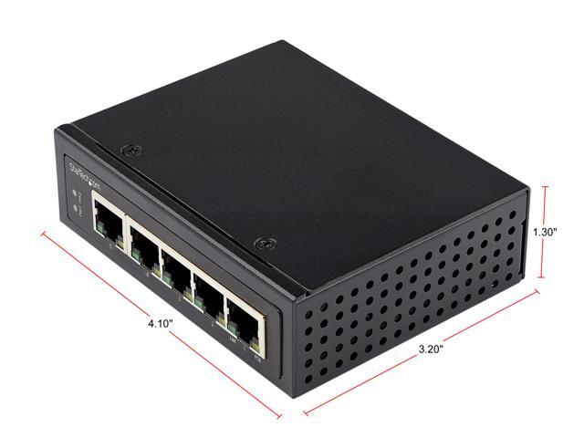 StarTech. com IESC1G50UP Industrial 5 Port Gigabit PoE Switch - 30W - Power Over Ethernet Switch - Hardened GbE PoE+ Unmanaged Switch - Rugged High...