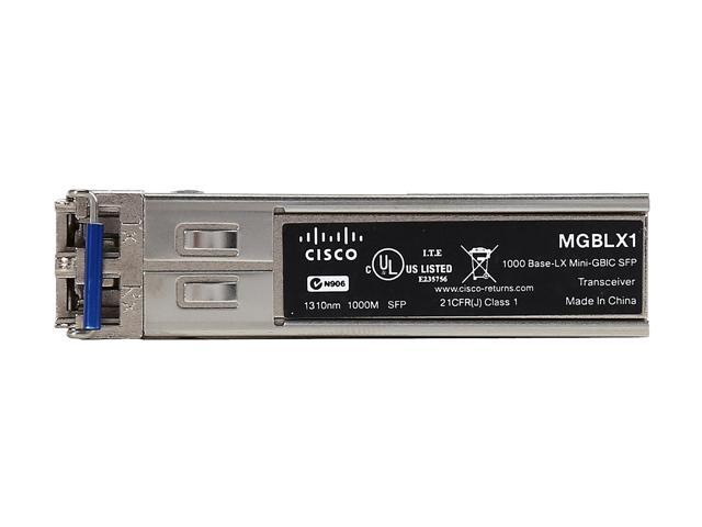 Open Box - Cisco 1000Base-LX SFP (mini-GBIC) Transceiver, 1 x 1000Base-LX