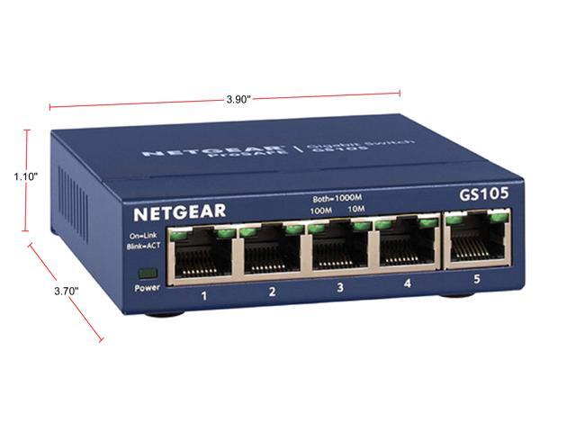 NETGEAR - 5-Port 10/100/1000 Gigabit Ethernet Unmanaged Switch - Blue - image 3