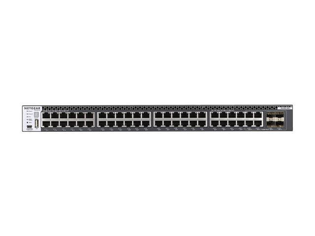 Netgear ProSafe M4300-48X 48-Port Manageable 10GBase-T, 10GBase-X Layer 3 Switch, XSM4348CS-100NES