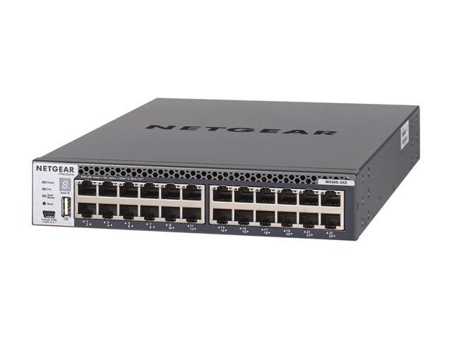 Netgear ProSafe M4300-24X 24-Port Manageable 10GBase-T, 10GBase-X - 4 Layer Switch, XSM4324CS-100NES