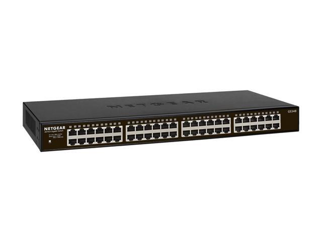 Netgear GS348 48-Port Gigabit Ethernet Unmanaged Essentials Switch, GS348-100NAS