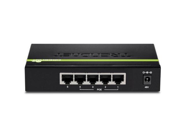 TRENDnet 5-Port Gigabit PoE+ Switch, 31 W PoE Budget, 10 Gbps Switching Capacity, Data & Power Through Ethernet To PoE Access Points And IP...