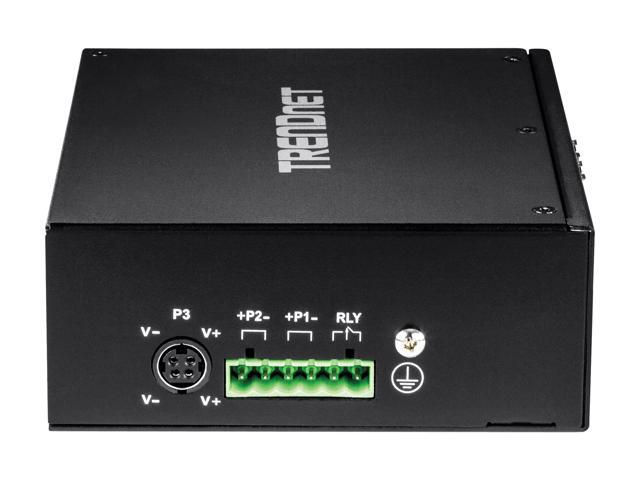 TRENDnet 10-Port Industrial Gigabit PoE+ DIN-Rail Switch, 8 x Gigabit PoE+ Ports, DIN-Rail Mount, 2 x SFP Slots, 240W PoE Power Budget, Network...