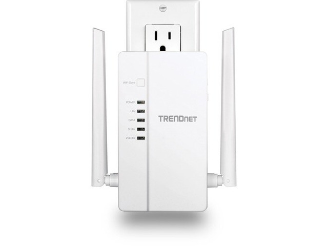 TRENDnet Wi-Fi Everywhere Powerline 1200 AV2 AC1200 Wireless Access Point, Built-in Concurrent Dual-Band, 3 x Gigabit Ports, MIMO, Beamforming,...