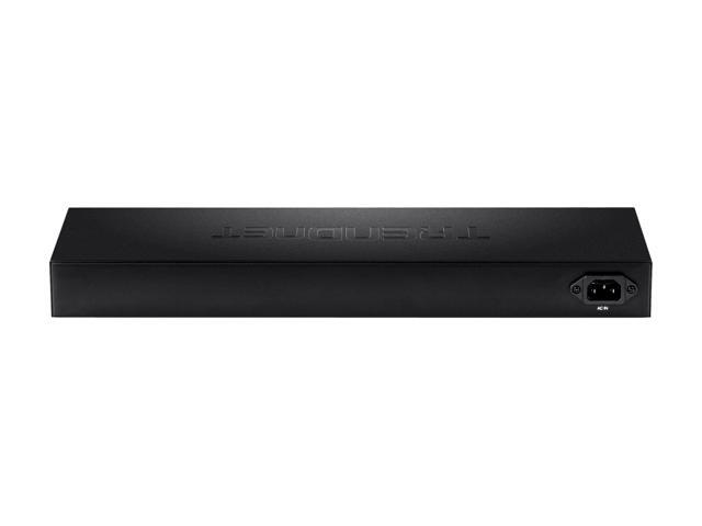 TRENDnet 28-Port Gigabit Web Smart Switch; 24 x Gigabit Ports; 4 x Shared Gigabit Ports (RJ-45/SFP); VLAN; QoS; LACP; IPv6; 56Gbps Switching...