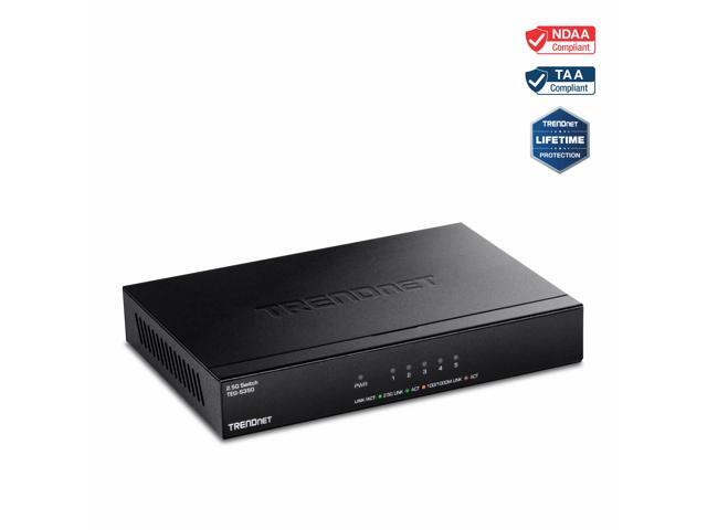 TRENDnet 5-Port Unmanaged 2.5G Gaming Switch, TEG-S350, 5 x 2.5GBase-T Ports, 25Gbps Switching Capacity, Ethernet Splitter, NDAA & TAA Compliant,...