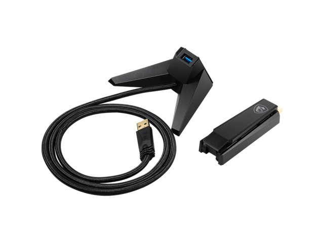 MSI AX1800 WiFi 6 Dual-Band USB Adapter - WLAN up to 1800 Mbps (5GHz, 2.4GHz Wireless), USB 3.2 Gen 1 Type-A, MU-MIMO, Adjustable Antenna,...